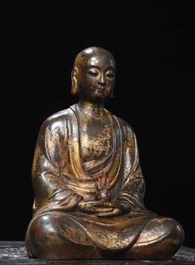 地藏王菩萨佛像藏传密宗纯黄铜器家居佛堂供奉装饰工艺品桌面摆件