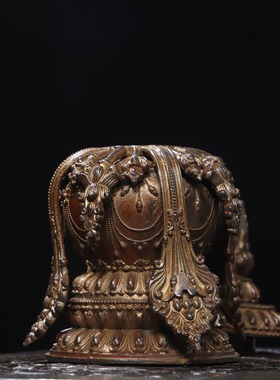 纯黄铜长寿宝瓶复古装饰摆件佛堂家居桌面办公室工艺品藏传式密宗