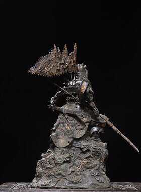 关公像纯铜复古关二爷武财神像招财关帝爷神像家居用桌面装饰摆件