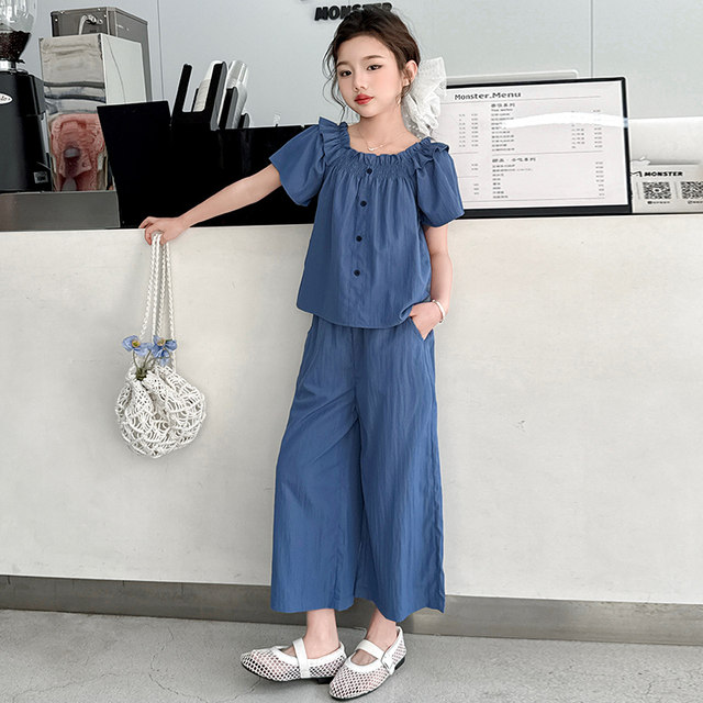 ເດັກຍິງ Summer ແຂນສັ້ນ Babydoll ເສື້ອຢືດຂາກວ້າງຊຸດ