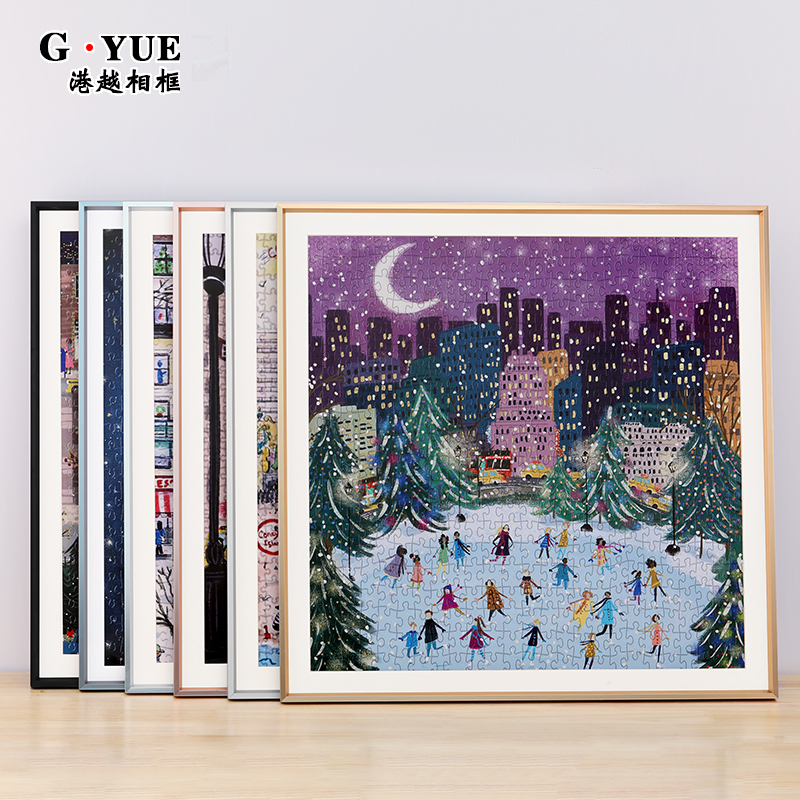 简约铝合金galison冬灯拼图裱框圣诞节日繁花盛开画框相框架装裱 - 图3