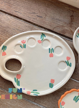 泰国艺术家郁金香可爱风桌面装饰