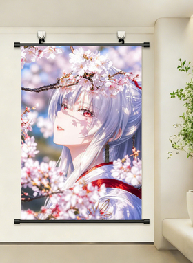 绯雪海报挂画动漫游戏二次元周边鸣潮挂墙壁画贴纸免打孔装饰画