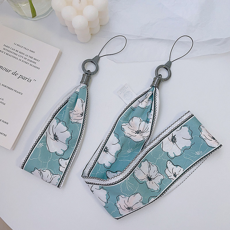 Yujie mobile phone lanyard ice silk scarf fabric