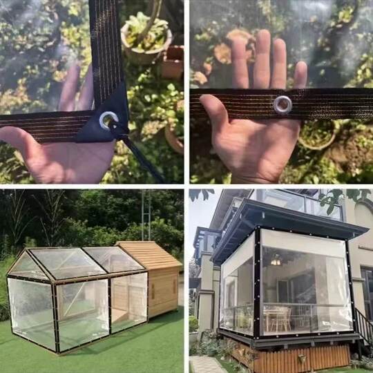 Film de tissu plastique épais Transparent, tissu imperméable à la pluie