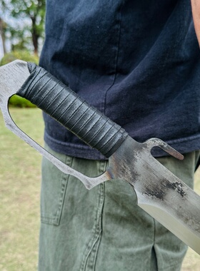 龙泉刀剑一体锰钢唐横刀户外防身冷兵器荒野求生携带短刀具未开刃