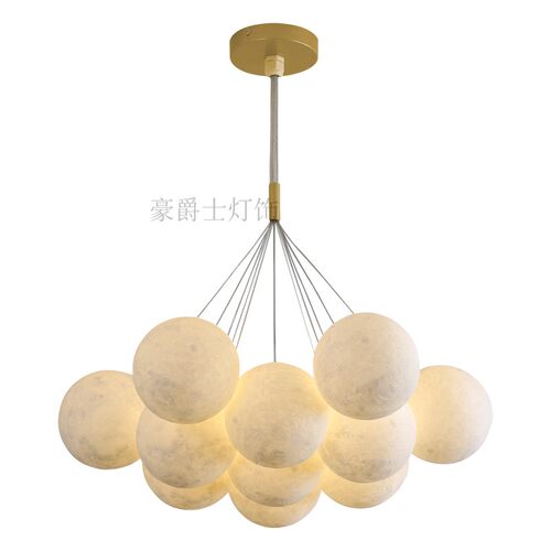 北欧客厅卧室灯具现代简约创意月球泡泡吊灯餐厅儿童房星球吊灯饰 - 图3