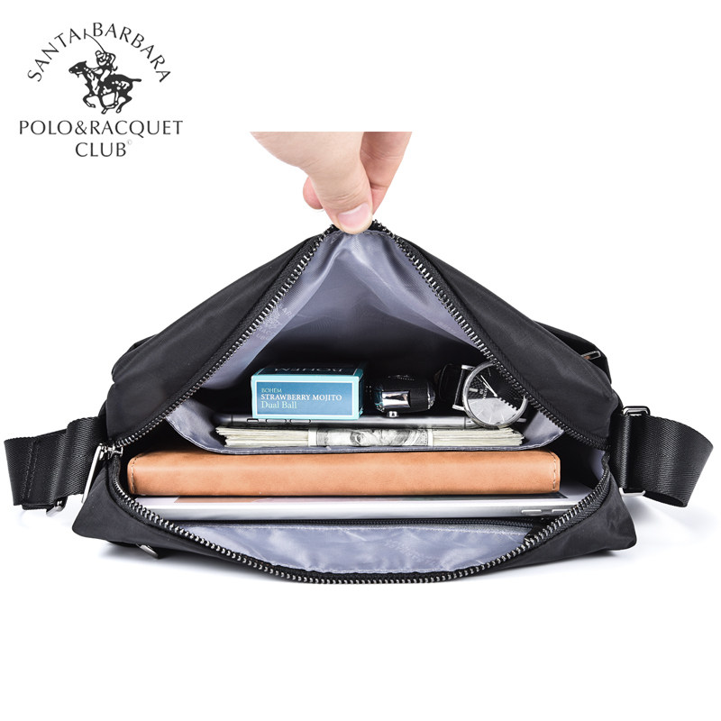 圣大保罗男包休闲单肩运动男斜挎包 圣大保罗华夏展业男士包袋