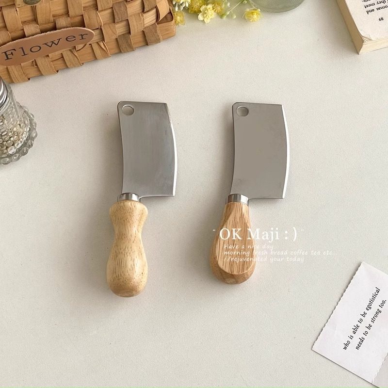 韩式迷你水果刀家用木柄小菜刀儿童辅食刀具厨房专用不锈钢切菜刀,淘宝优惠券,粉丝福利购,淘宝优惠卷