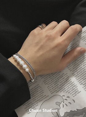 chuan原创小众设计双层珍珠手链