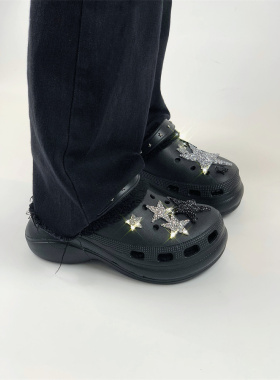 diy洞洞鞋星星鞋扣卡扣配饰鞋花crocs装饰扣配件cross卡骆驰coros