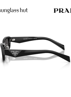 普拉达窄框板材潮流墨镜