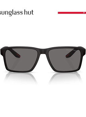 PRADA偏光矩形运动男太阳镜墨镜