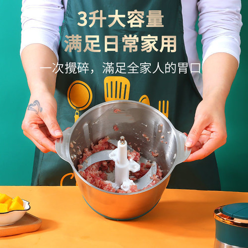 辰泊尔纯铜姜蒜搅碎机电动小型商用绞肉机姜灸打生姜泥碎姜机蒜蓉 - 图1