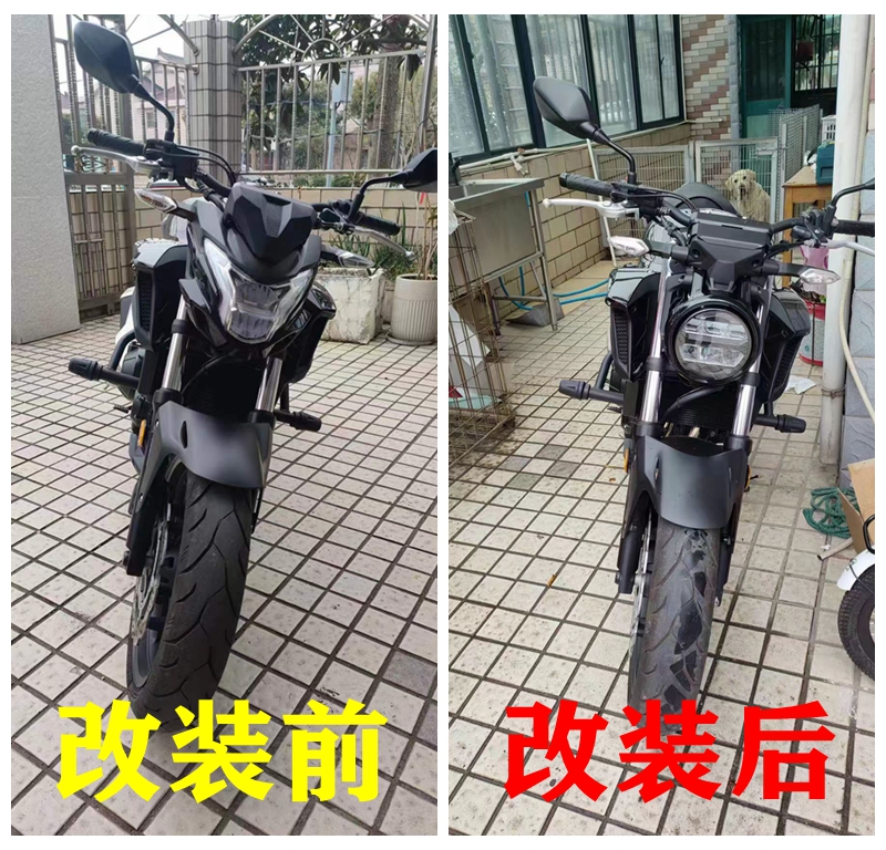 适用于本田CB400F改装圆灯 cb300r无损安装 前大灯总成 LED头灯 - 图2