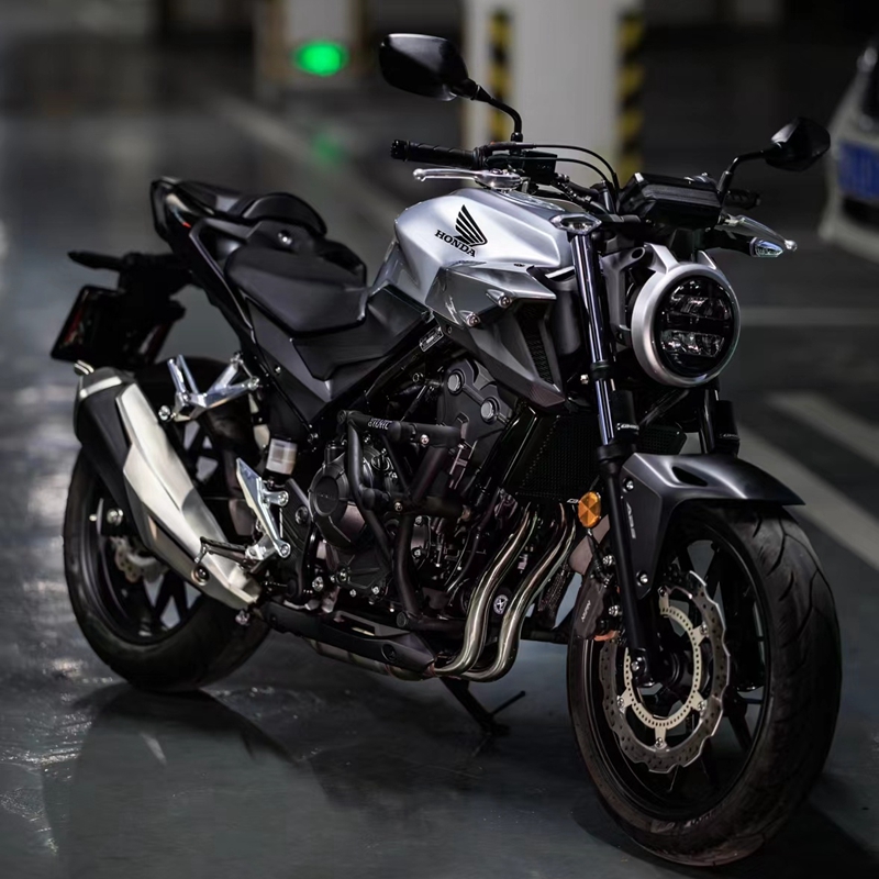 适用于本田CB400F改装圆灯 cb300r无损安装 前大灯总成 LED头灯 - 图1