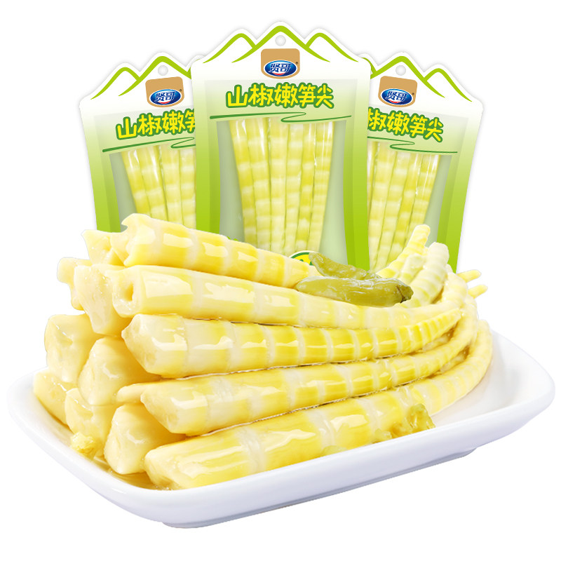 贤哥泡椒竹笋笋尖开袋即食山椒酸辣脆笋小零食休闲食品小吃整箱