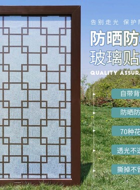 玻璃贴纸透光不透明窗户防窥