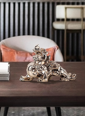 招财饕餮貔貅摆件客厅玄关电视柜酒柜桌面风水家居装饰品开业礼品