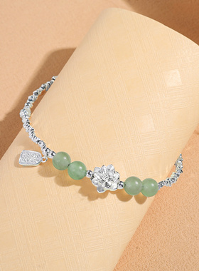 碎银福气莲莲手链女款2025新款