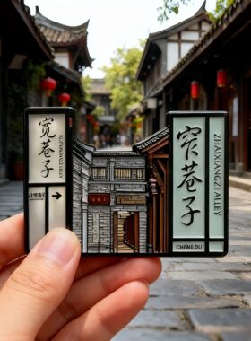 成都宽窄巷子金属冰箱贴