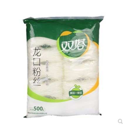 双塔龙口粉丝500g整箱商用绿豆粉丝正宗龙口粉丝花甲粉丝餐饮包邮 - 图0