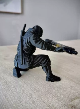 3d打印忍者笔筒潮酷桌面收纳装饰