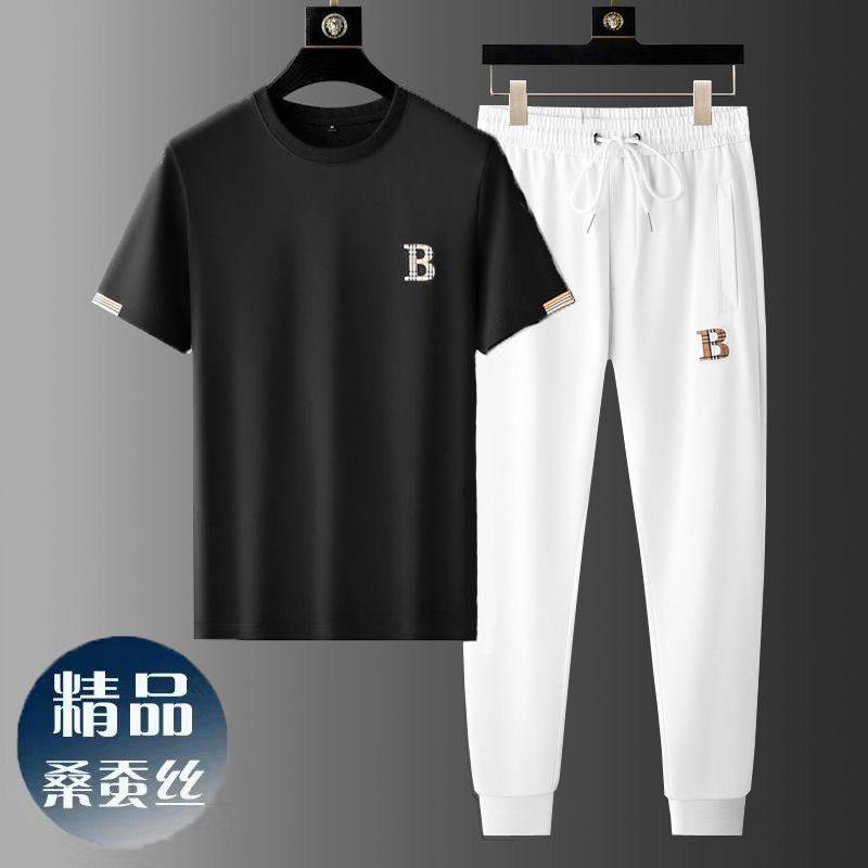 欧货2024夏季一套搭配男士短袖套装休闲男装潮牌长裤运动圆领上衣,淘宝优惠券,粉丝福利购,淘宝优惠卷