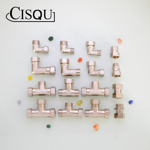 黄铜6分转4分三通单双二三活接内外丝牙弯头双内丝直接电镀铜配件 - 图0