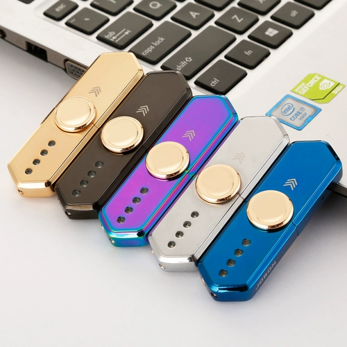 Волчок для пальца с зарядкой, разноцветная модная зажигалка для друга