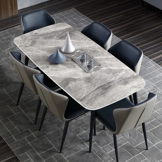 Italian imported slate household dining table for small apartments