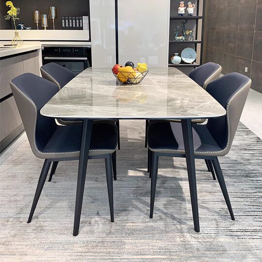 Italian imported slate household dining table for small apartments