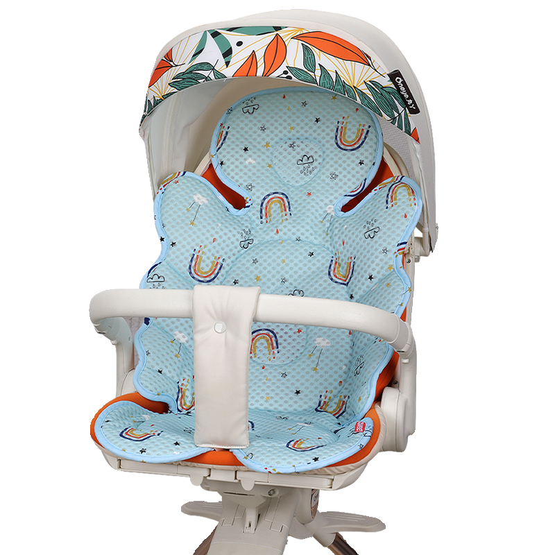 婴儿车配件坐垫透气夏季通用垫子护脊好孩子遛娃神器宝宝冰丝凉垫
