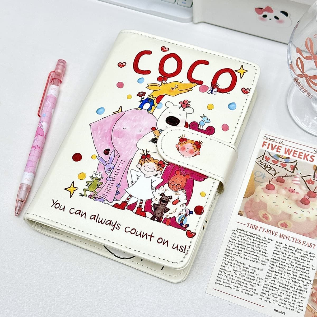 COCO酱可拆卸PU皮质a6活页本学生高颜值笔记本情侣日记本子可爱 - 图1
