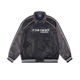 Демисезонная ретро куртка, в американском стиле, с вышивкой, свободный крой