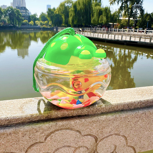 手提小鱼缸透明乌龟盒塑料甲壳虫杯小龟瓶鱼宠物盒水母杯儿童摆摊 - 图2