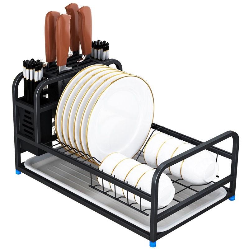 厨房用品沥水架碗碟架304不锈钢刀架置物架家用收纳架多功能刀座