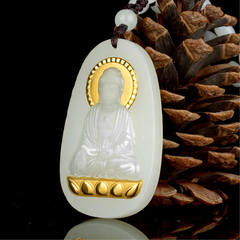 风水阁和田玉十二生肖观音款本命佛 风水阁项坠/吊坠