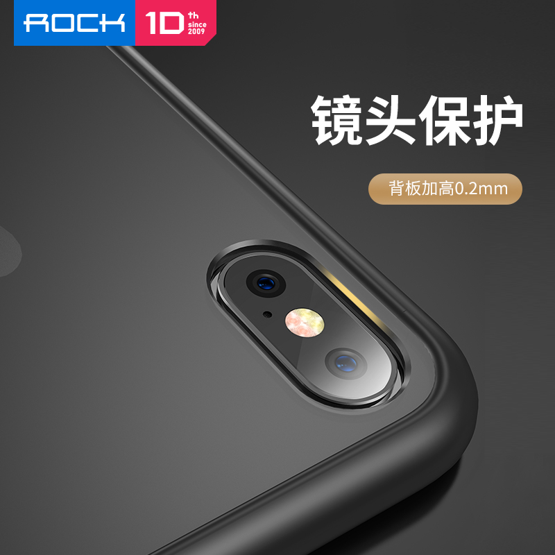 ROCK苹果x手机壳xsmax手机套xmax透明磨砂硅胶iphonexsmax全包防摔xs带挂绳8p情侣创意高档潮牌iPhone7保护壳 - 图1