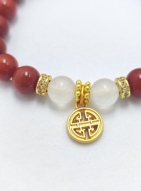 天然玛瑙手链招财转运珠南红手串