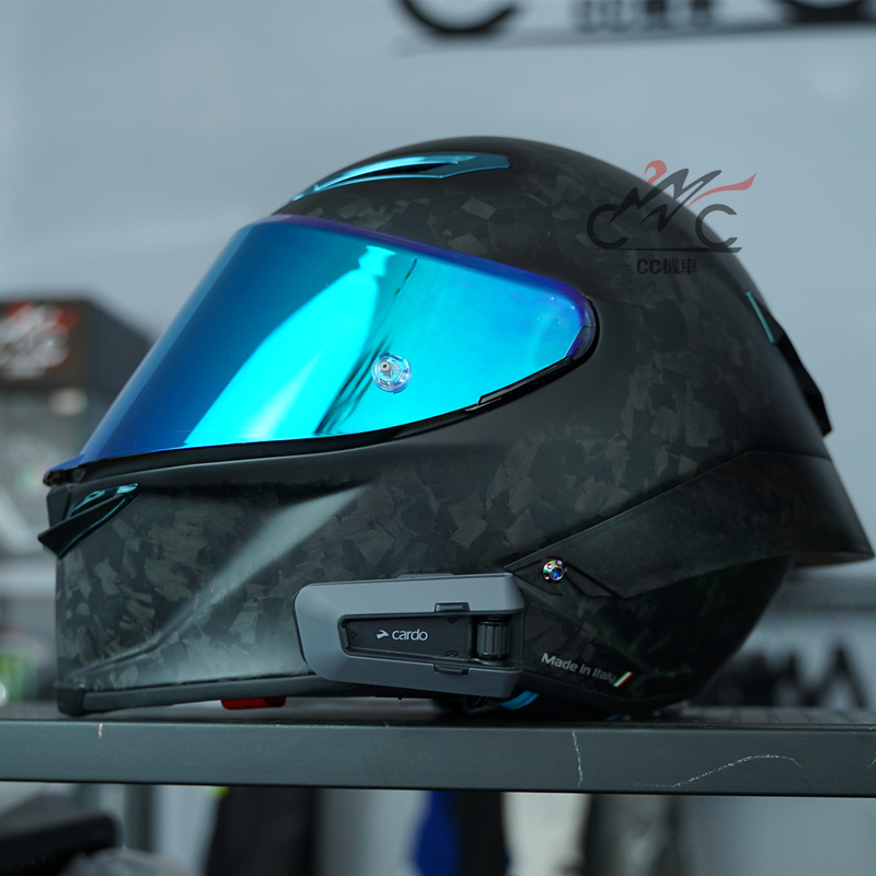 AGV PISTA GP RR头盔安装耳机变色龙冰蓝西瓜打耳机孔槽无损安装-图2