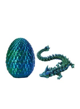 3D打印跨境热销摆件关节可活动水晶宝石龙摆件手办套装神龙车装饰