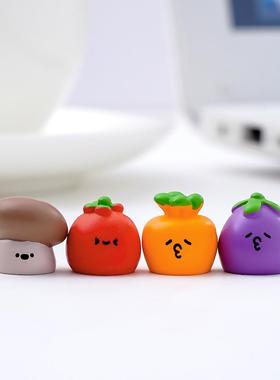 可爱实色萌系小蔬菜萌粒 diy装饰品盲袋配件迷你桌面汽车载小摆件