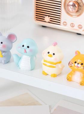 创意可爱十二生肖 diy装饰品盲袋配件微景观迷你桌面汽车载小摆件