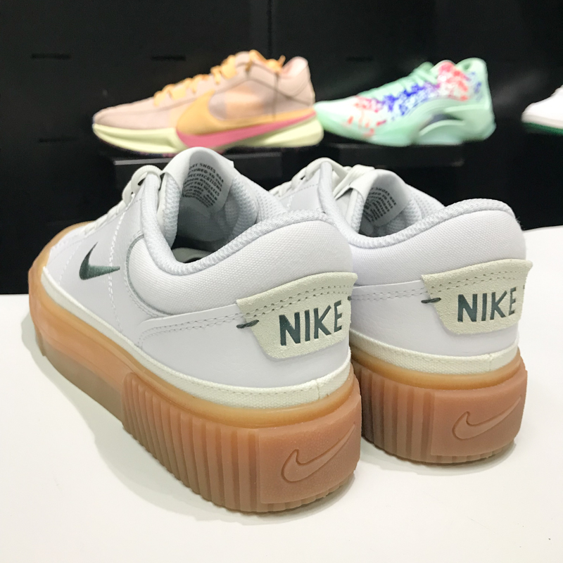 Nike耐克女鞋2024夏款COURT复古百搭厚底增高休闲板鞋 FV5526-100 - 图1