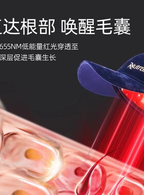 Nutralla妮雀娜低能量红光生发仪头盔头皮护理增发密发生发帽子