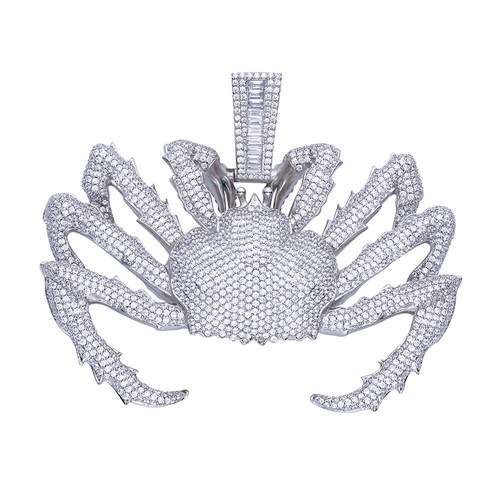 NICEPOWER 台湾联名GOLDCOAST帝王蟹 欧美嘻哈满钻 螃蟹吊坠 - 图3