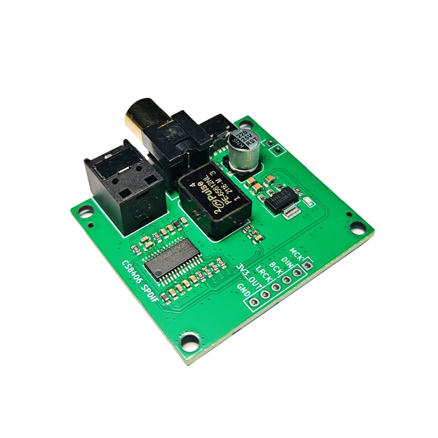 CS8406 I2S IIS输入转光纤同轴SPDIF输出转接板模块模组 - 图1