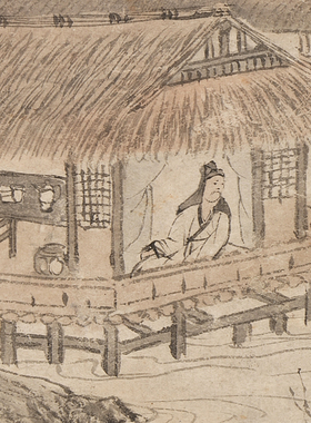 大象画行国画微喷画稿唐寅山水画