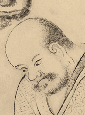 清 石涛 百开罗汉册 工笔人物小品册 国画人物白描 临摹绢布画稿